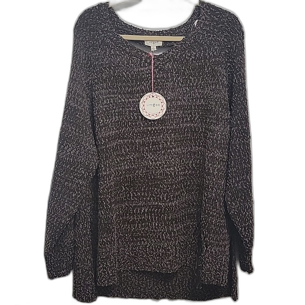 Umgee NWT Speckled Knit Sweater Size Large Cozy Boutique Pullover